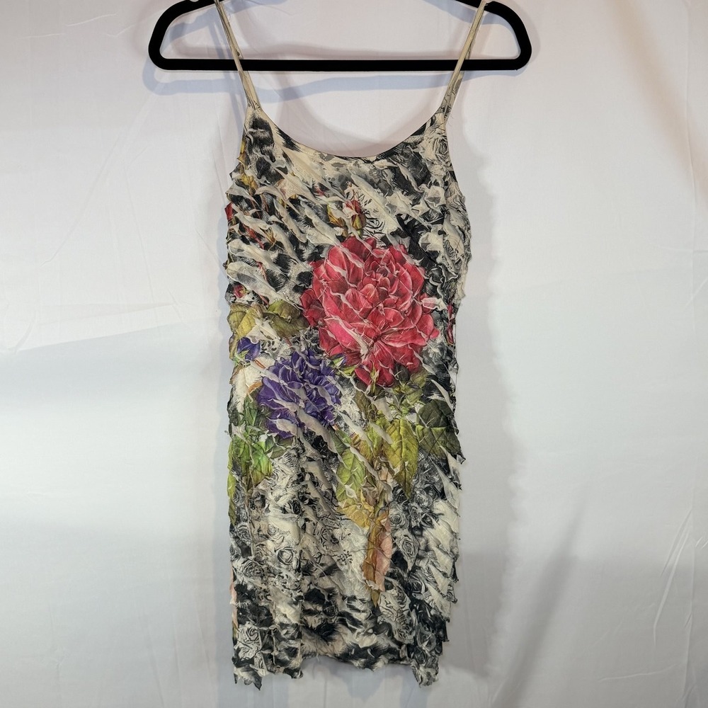 Papaya‎ Women's Multicolor Floral Ruffle Crinkle Cami Bodycon Mini Dress